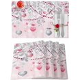 thumbnail image 2 of Valentines Placemats Eucalyptus Leaves Heart Valentines Day Place Mats for Dining Room Pink Love Balloon Washable Table Mats for Kitchen Dining Decorations Set of 6, 2 of 6