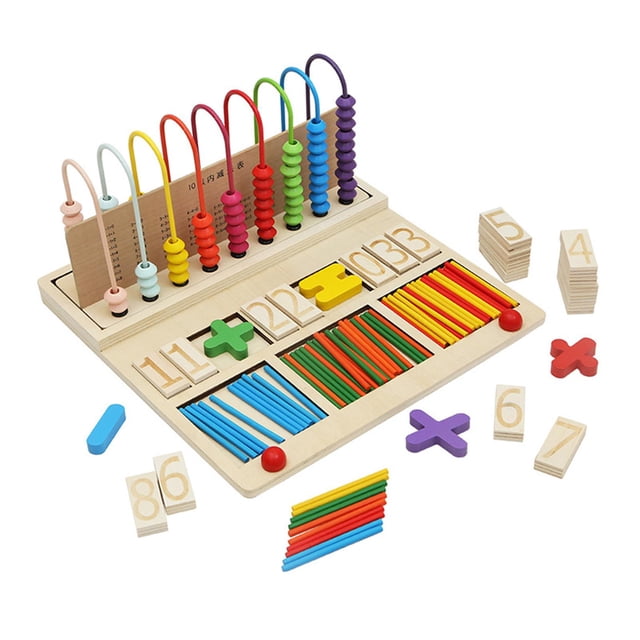 Juguetes de aprendizaje de matemáticas Juguete educativo de aprendizaje Ayudas para la enseñanza de matemáticas Niños Arcoíris Conexión de perlas