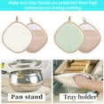 thumbnail image 3 of Sunjoy Tech Silicone Pot Holders with Pockets Heat Resistant Hot Pads for Kitchen Baking Stylish Insulation Pads with Polka Dots Non-Slip Oven Mitts, 3 of 7