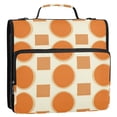 thumbnail image 5 of FORMRS Zipper Binder with Shoulder Strap 2-inch Ring 500 Sheet Capacity File Bag, Orange Geometric Pattern, 5 of 5