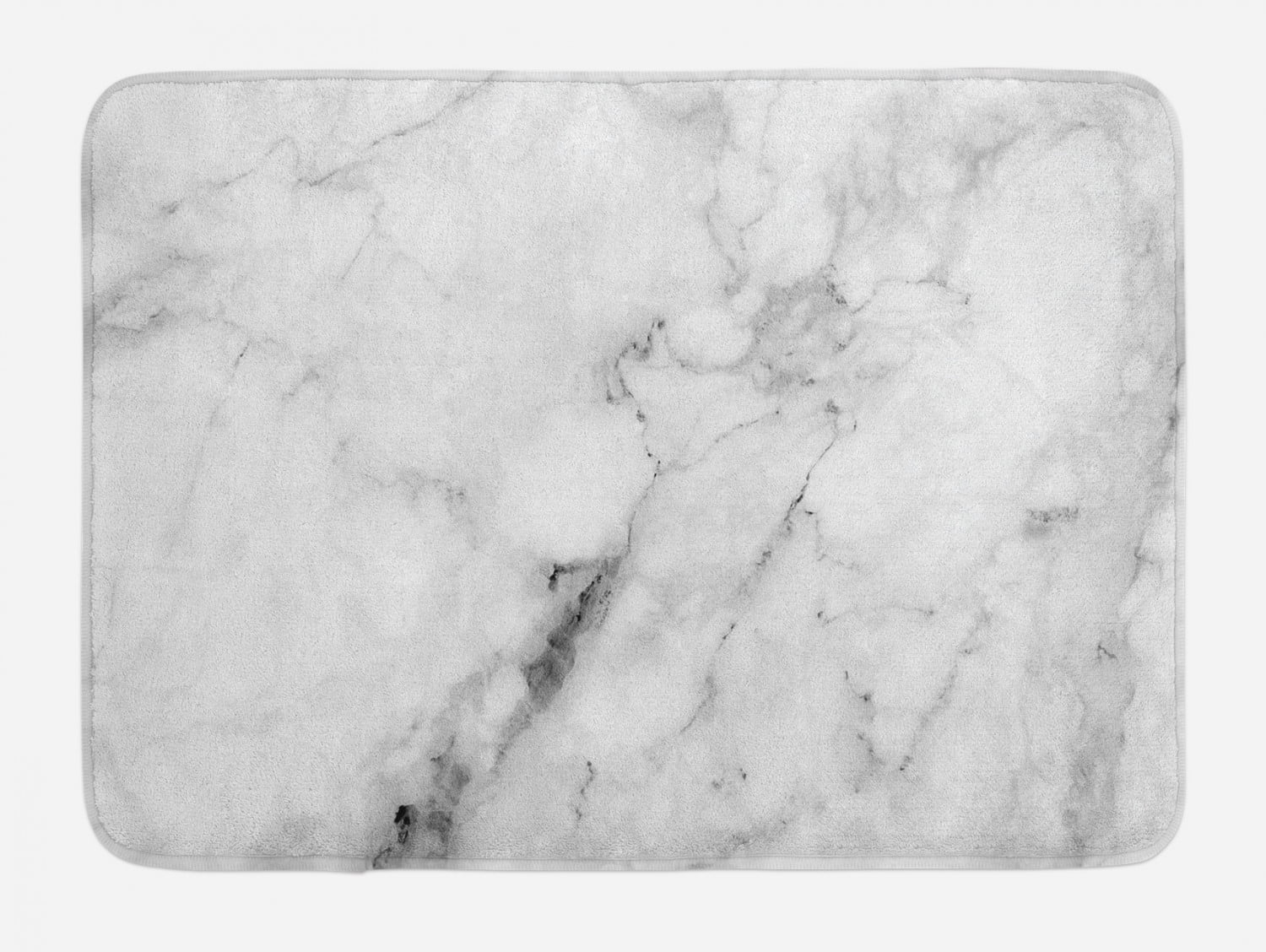 Marble Bath Mat, Marble Surface Pattern with Cracked Lines and Hazy
