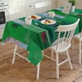 thumbnail image 4 of Green Geometric Rectangle Tablecloth, Abstract Art Modern Painting Waterproof & StainResistant Tablecloth, Washable Oil-proof Table Cover for Dining/Party/Wedding/Camping/Buffet 60x120 In, 4 of 9