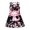 v#41Black93, variant on Rggeeun Child Girls Dresses Cartoon Animal Print Short Sleeve Crew Neck A Line Flowy Loose with Ruched Ruffle Knee Length for Summer Everyday Wear Adorable Sundress,Blue,9-10 Years