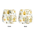 thumbnail image 4 of Disketp Farm Bee Cute Honey Print Women's Shorts Workout Shorts for Athletic Gym Running Shorts with Phone Pockets Large, 4 of 8