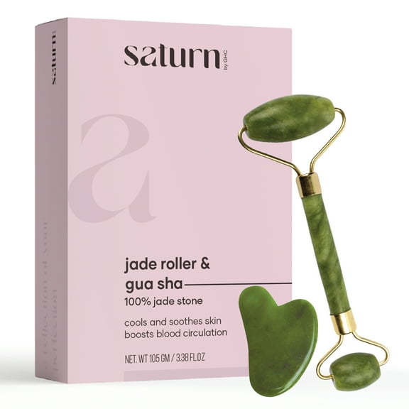 Saturn by GHC Face Jade Roller with Gua Sha Set | Revitalize Your Skin
