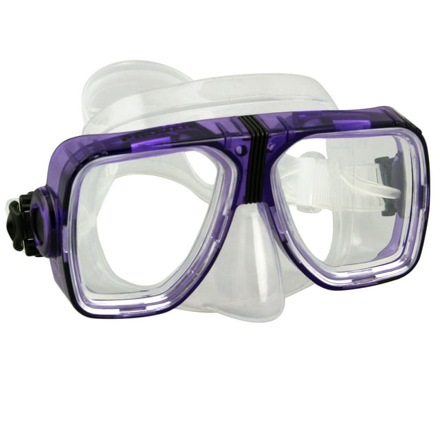 Promate Scope Prescription Dive Mask for Scuba Diving and Snorkeling, Purple-5.0