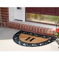 thumbnail image 6 of Legendary Doormats 22" x 36" Monogrammed Half Moon Coir Doormat with Non Slip Rubber Border Design Custom Entrance Mat - Monogram H, 6 of 6