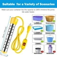 thumbnail image 5 of Immersion Water Heater, Portable Bucket Heater with Switch + Temperature Control, 304 Stainless Steel Anti-scalding, Submersible Water Heater Bathtub Heats up to 5 gallons of Water in Minutes, 5 of 9