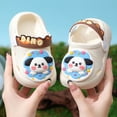 thumbnail image 5 of Toddler Kids Bunny Pillow Sandals Cute Cartoon Slides Slippers Summer Quick Dry Non-Slip Beach Water Shoes Soft Comfy Bathroom Shower Slippers for Toddler Boys Girls Gibobby,4.5,White, 5 of 7