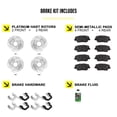 thumbnail image 2 of Hart Brakes Front Rear Brakes and Rotors Kit |Front Rear Brake Pads| Brake Rotors and Pads| Semi Metallic Brake Pads and Rotors| Hardware Kit - PHCC.73039.43, 2 of 7