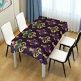 thumbnail image 4 of Yayeee Tablecloths 54" x 54" Rectangle Wrinkle Resistant Party Table Cover, Gold and Purple Floral Pattern, 4 of 8