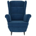 thumbnail image 3 of vidaXL Armchair Blue Velvet, 3 of 7