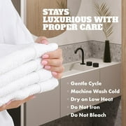 White Classic Wealuxe Collection 100% Cotton Hand Towels, White, 16 x 27, 12 Pack