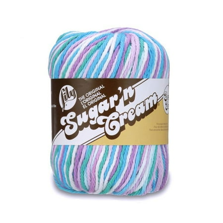 - Lily Sugar'n Cream Super Size Yarn, 3 Oz, Beach Ball Blue