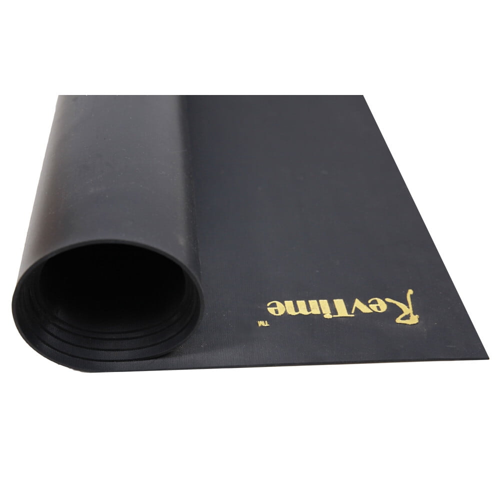 RevTime Extra Large Exercise Mat 8 x 6 Feet (96"x 72"x1/4") Durable Home Workout Mat, Black
