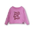 thumbnail image 6 of Little Star Organic Toddler Kids Girls French Terry Hoodie, T-Shirt, and Pants Set, 3-Piece Set, Sizes 12M-10, 6 of 14