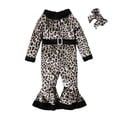 thumbnail image 2 of BONIXOOM Girls Clothes Toddler Outfits Clearance Kids Clothes Long Sleeve Round Neckline Buckle Christmas Jumpsuit Brown 5-6 Years, 2 of 9