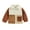 Brown, variant on Vedolay Girls 2023 Suit Jackets Girl's Sherpa Outerwear Coats Winter Long Sleeve Padded Top for Kids,Brown 12-18 Months