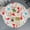 Floral Pattern, variant on Tcwhniev Indoor Outdoor Patio Round Fitted Vinyl Tablecloth, Flannel Backing, Elastic Edge, Waterproof Wipeable PVC Table Cover, Sunflowers Pattern for 5-Seat Table of 36"-44" Diameter