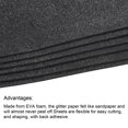 thumbnail image 4 of Glitter EVA Foam Sheets Soft Papers Self-Adhesive 11.8 x 7.8 Inch Black 6 Pcs, 4 of 6