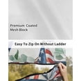 thumbnail image 6 of 4th of July RV Awning Sun Shade Screen 9'X7' Star USA Flag Mesh Sunscreen Eucalyptus Leaves Red Blue Awning Shade Screen with Zipper UV Blocker Completed Kits Outdoor Canopy for RV Motorhome Camper, 6 of 7