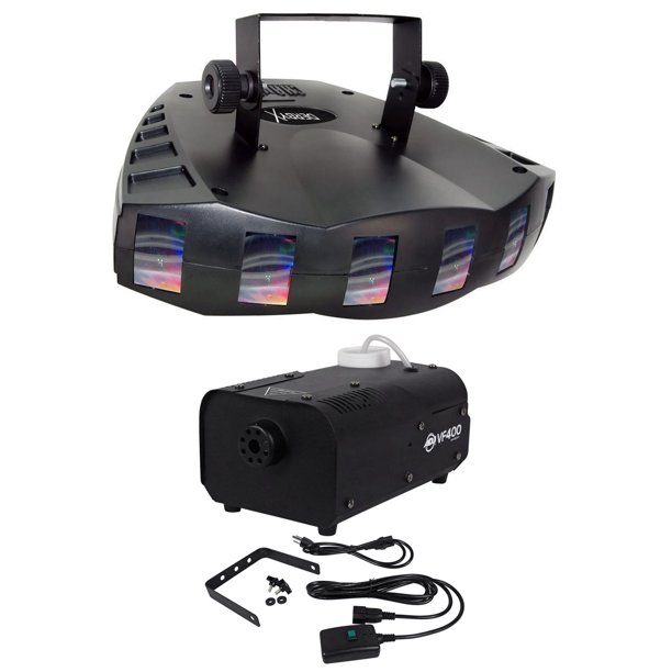 New! Chauvet DJ DERBY X DMX512 Multi Colored LED Derby Club Light + Fog Machine