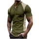 thumbnail image 2 of Ceisia Men's Spring Gift Casual Solid Color Button-Up Round/Crew Neck Short Sleeve Shirt - Comfortable Daily Outdoor Wear, 2 of 7