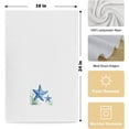 thumbnail image 5 of Coastal Beach Kitchen Towels Set of 4, Ocean Starfish Sea Horse Jellyfish Shark Decorative Hand Towels for Kids Bathroom Decor, Nautical Dish Towels, Coastal Kitchen Decor, 18x26 Inch, 5 of 5