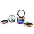thumbnail image 1 of Molinillo de especias, trituradora de metal de 4 capas de aleación de zinc de colores, molinillos de polen de aleación de zinc de arco iris, materiales ecológicos, 1 of 9