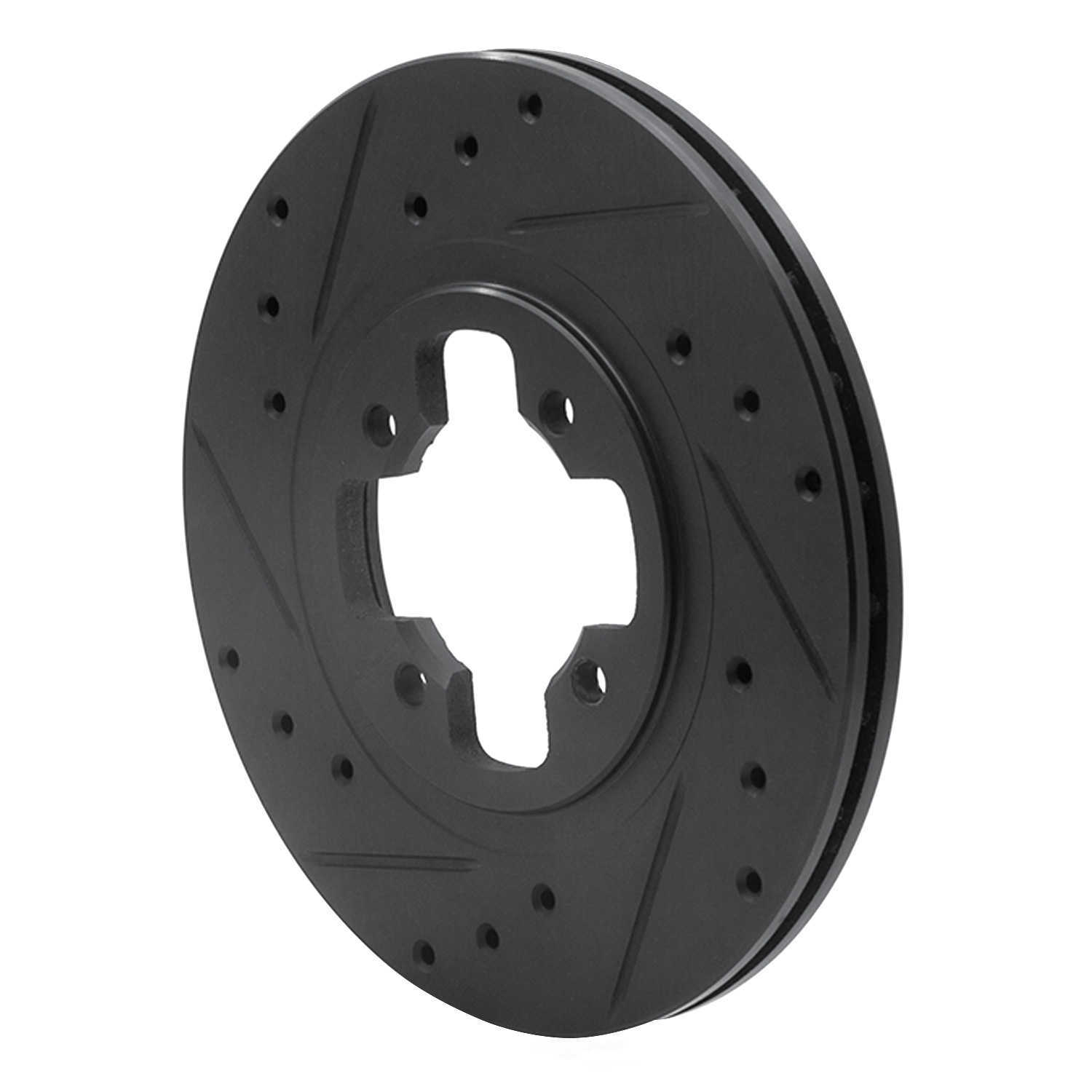 Dynamic Friction Company 633-67008L DFC Brake Rotor - Drilled And Slotted - Black