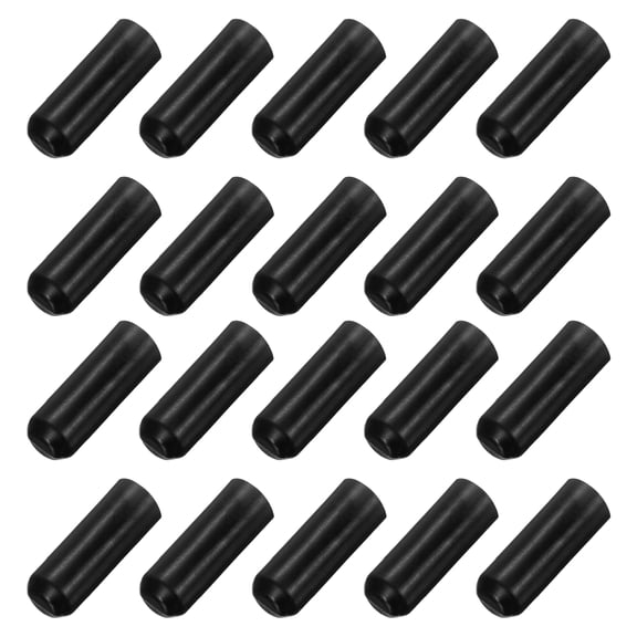 30Pcs Heat Shrink End Cap 13mm ID x 40mm l 2:1 Ratio Waterproof Electrical Wire Wrap Heat Shrink Tubing Caps Lined Sealed for Wire Cable, Black