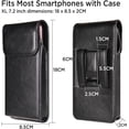 thumbnail image 3 of Phone Case Cell Phone Pouch for iPhone 15, 15 Pro 14, 14 Pro 13, 13 Pro 12, 12 Pro 11, 11Pro XR, Leather Cell Phone Belt Holder  for Galaxy S24 S23 S22 S21 S20 S10 S9 S8 S7, 3 of 15