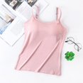 thumbnail image 4 of Women's Camisole with Shelf Bra Adjustable Spaghetti Strap Tank Tops Basic Undershirts Strap Cami Layering Top, 4 of 6