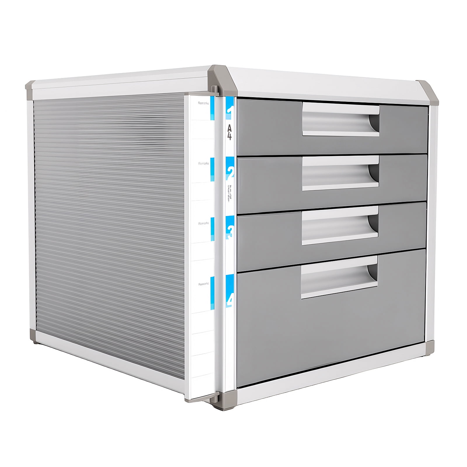 File Storage Cabinet with Lockable Drawers, File Cabinet with 4 Drawers, Document Storage Box for Offices and Homes