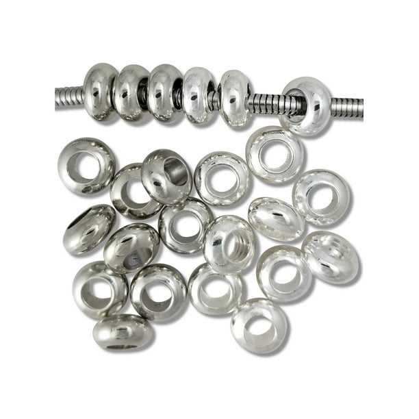 Spacer Beads and Charms for Pandora Charm Bracelets Platinum and Silver Spacers
