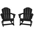 thumbnail image 1 of Chaise à Bascule Extérieure en Plastique HDPE Noire (Ensemble de 2), 1 of 6