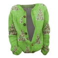 thumbnail image 4 of Uootdi Christmas Sweater for Women Cute Gift Xmas Button Down cardigan Sweater for Women Fall Winter Knitted Outerwear Coat, 4 of 4