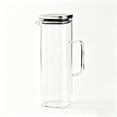 thumbnail image 2 of MMJ Large Glass Water Pitcher 1500ml Heat Resistant with Handle and Lid for Cold Tea Juice 9.65x3.15x3.15in, 2 of 6