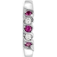 thumbnail image 4 of Designer 14K White Gold Diamond With Ruby Band Made In India -Jewelry By Sweet Pea Creations, 4 of 7