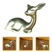 TABLZONE Brass Deer Figurine for Home Decor Golden Craft Suitable for Living Room and Bedroom 4.5 inches