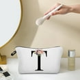 thumbnail image 5 of Leodye 1PCS Alphabet Initial Flower Makeup Bag - Personalized Cosmetic Bag, Birthday Gift for Women/Mom/Friend/Bride/Bridesmaid -7.1X5.3IN, 5 of 6