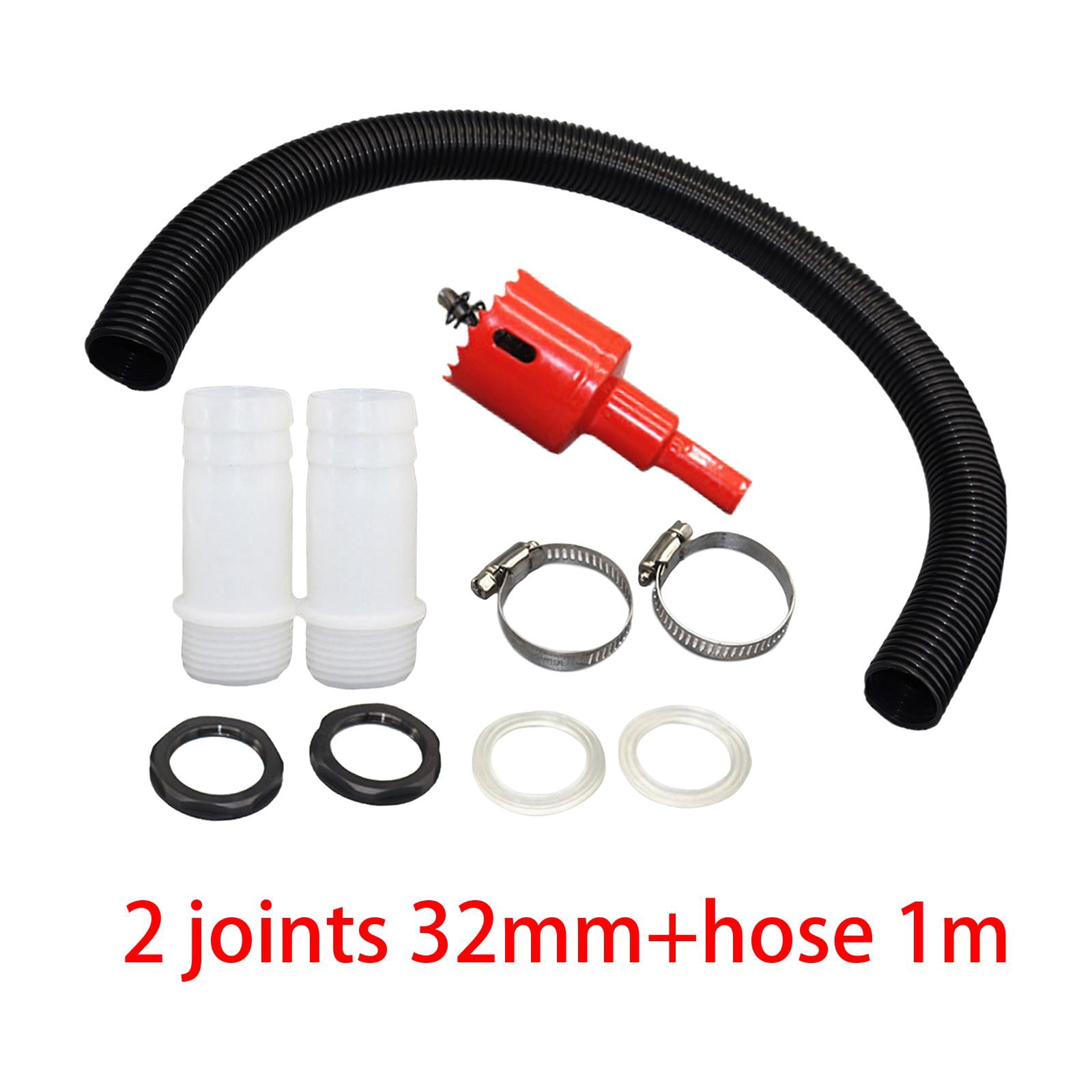 Rain Barrel Overflow Hose , Water Collection Easy Install Lightweight Durable Hose Connector Pipe for Outdoor Activities Balcony Yard 3.2cm With Taper