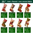 thumbnail image 3 of Christmas Stockings Large 18" Xmas Stockings Decoration for Christmas Tree 3PCS Xmas Sock Candy Gift Bag Hanging Stockings Pouch Bag Christmas/Home Decor Party Supplies, 3 of 3