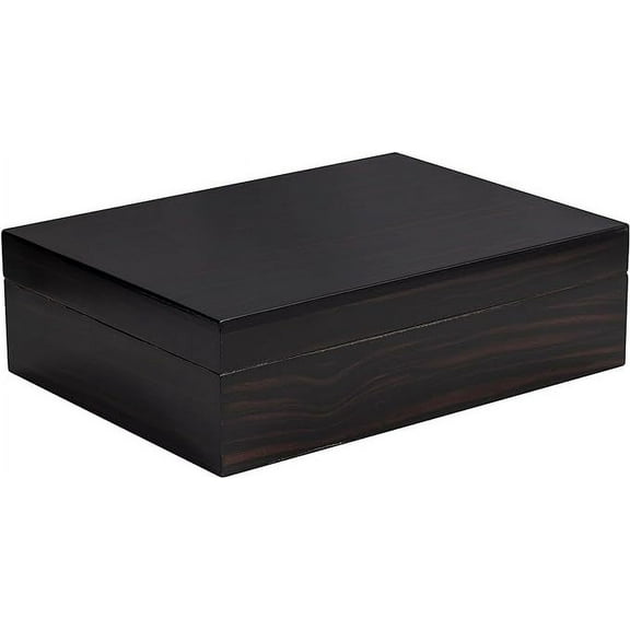 Humidor Supreme Zebra Humidor with Zebra Wood Finish, Includes Hygrometer and Humidifier, Holds Up to 50 Cigars