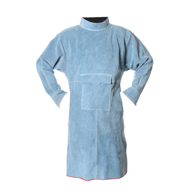 de soldadura de aismiento de manga de soldadura - Marrón-XXL, se describe Azul-XXL Macarena Chaqueta de soldadura resistente al fuego