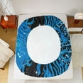 thumbnail image 5 of Feelyou Teens Princess Ribbon Bed Sheets, Fashion Bowknot Bow-tie Blue King Sheets, Leopard Cheetah Print Sheet Set, Breathable Home Decor, 4 Pieces, 5 of 7