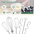 thumbnail image 2 of 6 Pcs Hand Mixer Attachments Set, Stainless Steel Beaters Whisk Dough Hooks Blending Rod, Compatible with Kitchenaid KHM3 KHM5 KHM7 KHM9 Hand Mixer, 2 of 8