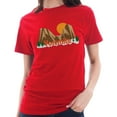 thumbnail image 3 of Oversized Yosemite Mountains Graphic Design Deluxe Jersey T-Shirt - Red 3XL, 3 of 4