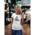 thumbnail image 2 of Cute Watercolor Classy Groundhog T-Shirt Women -Image by Shutterstock, Female Medium, 2 of 4