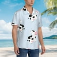 thumbnail image 5 of Easygdp Cute Farm Cow Men'S Summer Casual Short Sleeve,Short Sleeve Button-Down Shirt, Lapel Loose Breathable Hawaiian Short Sleeve - X-Large, 5 of 9